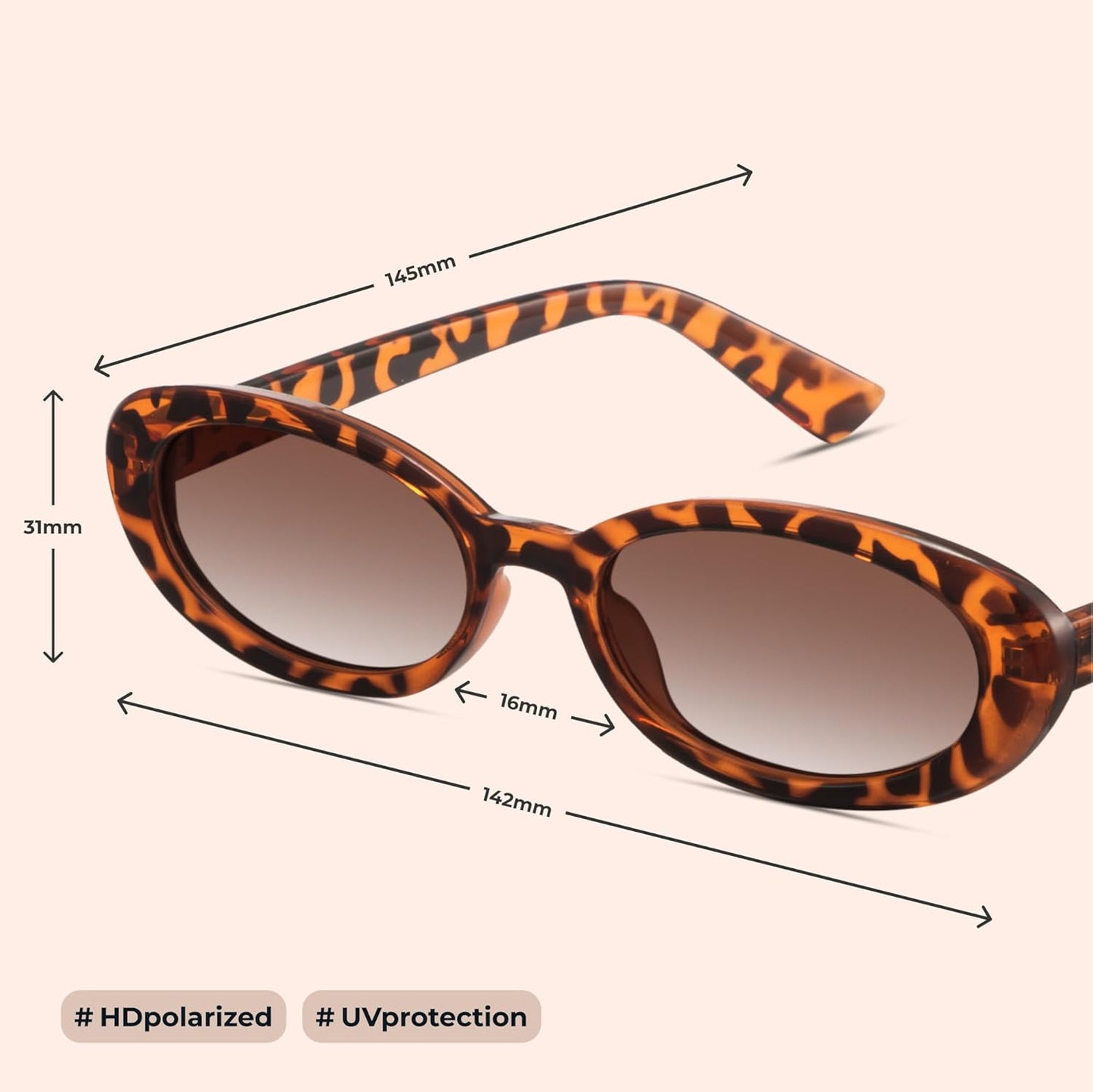 Old Money Polarized Oval Sunglasses – 2025 Edition, UV400 Protection, Feather-Light Fit & Trendy Colors