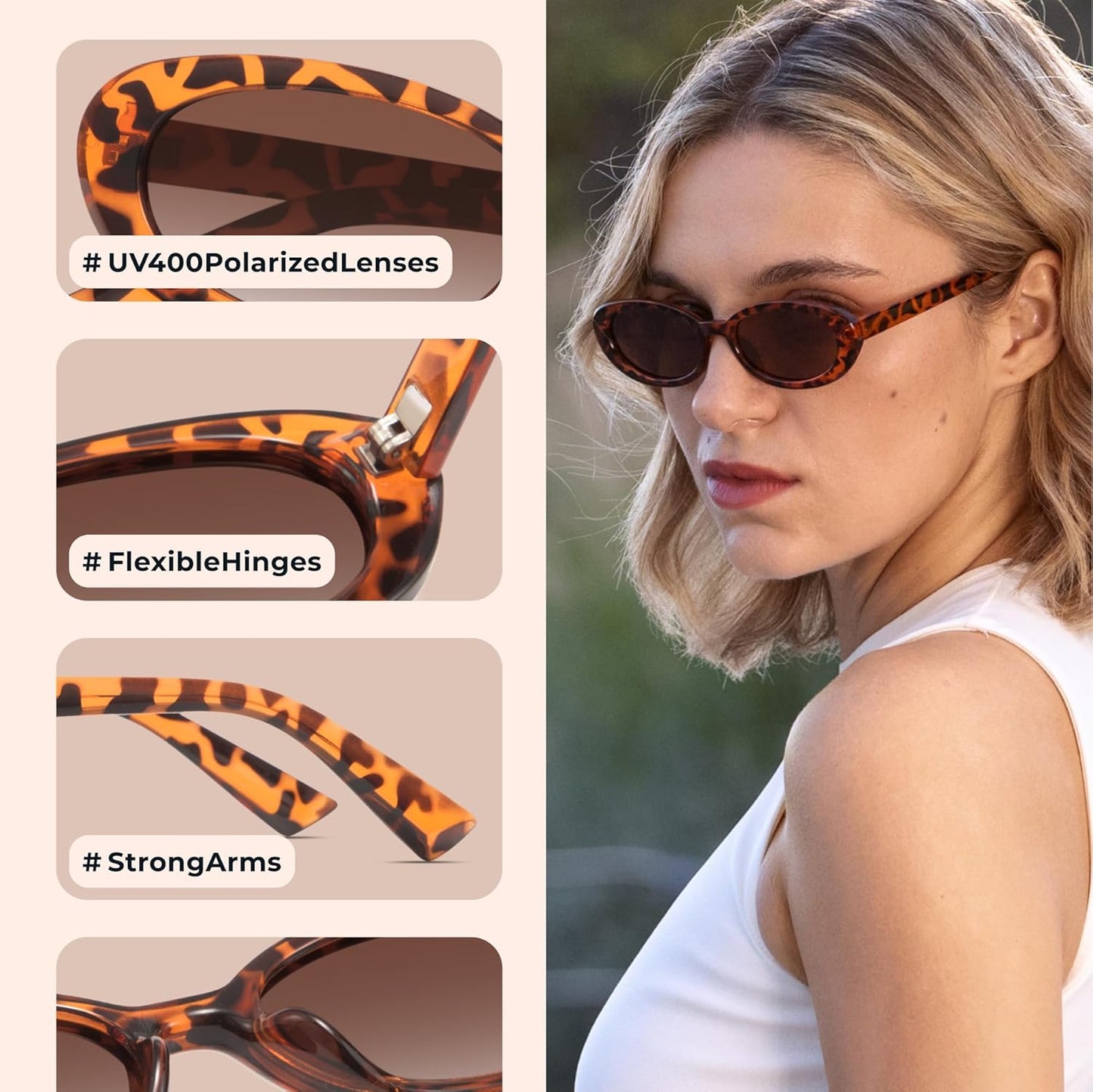 Old Money Polarized Oval Sunglasses – 2025 Edition, UV400 Protection, Feather-Light Fit & Trendy Colors